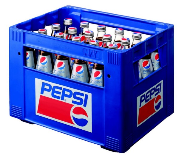 24 flaconi in vetro Pepsi-Cola LIGHT da 0,33L nella confezione originale a più vie