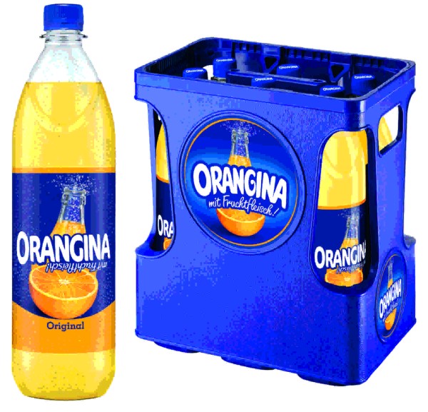 1 x 6 Orangina limonata gialla 1 litro scatola originale inclusa deposito rimborsabile