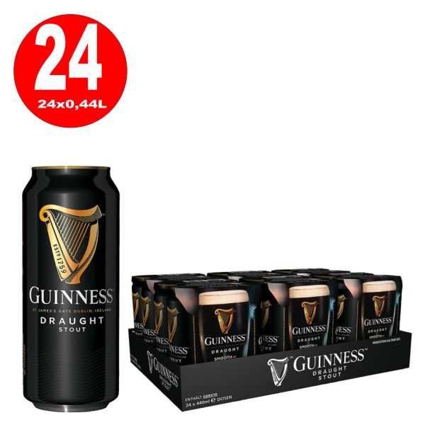 Guinness Draft Can 24x440 ml lattine 4,2% vol.alc.