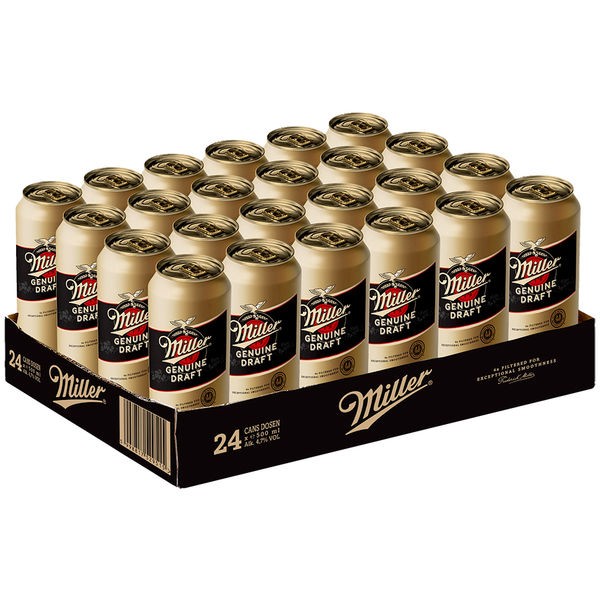 24 x Miller Genuine Draft lattine di birra USA 0,5 L 4,7% vol. alc ONE WAY