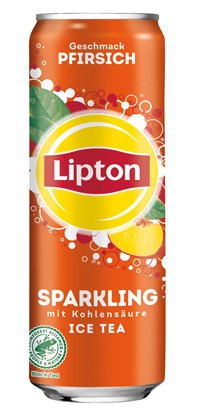 Lipton Sparkling Pesca gassata al gusto di pesca gassata frizzante Lipton 24 x 0,33L monouso