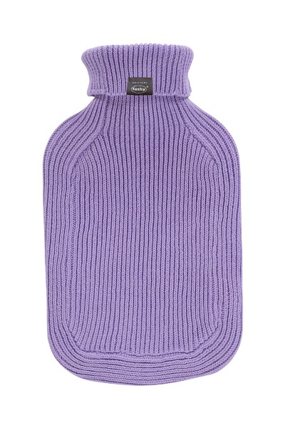 Fashy 67429 53 BOTTIGLIA CALDA CON COPERCHIO IN MAGLIA A COLLO ALTO viola pastello 2.0L