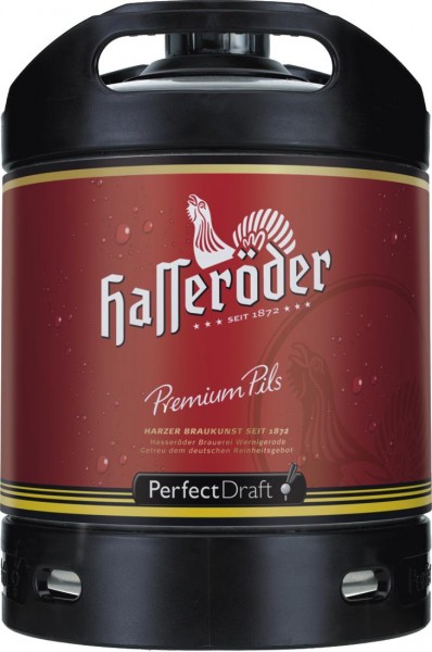 4 x Hasseroeder Perfect Draft Premium Pils 6 litri barile 4,9 % vol.