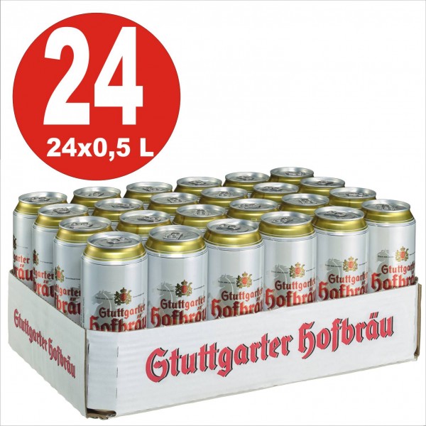 Lattine 24x0,5L Stuttgarter Hofbräu Pilsner 4,9% Vol.