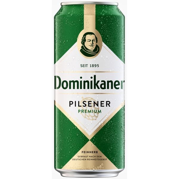 24 lattine da 0,5 l Dominikaner Pilsener Premium 4,8% Vol._Cauzione unidirezionale