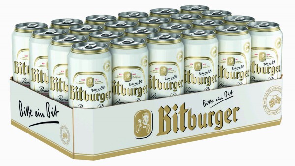 Bitburger Pilsener 24x0,5L lattine 4,8% Vol.