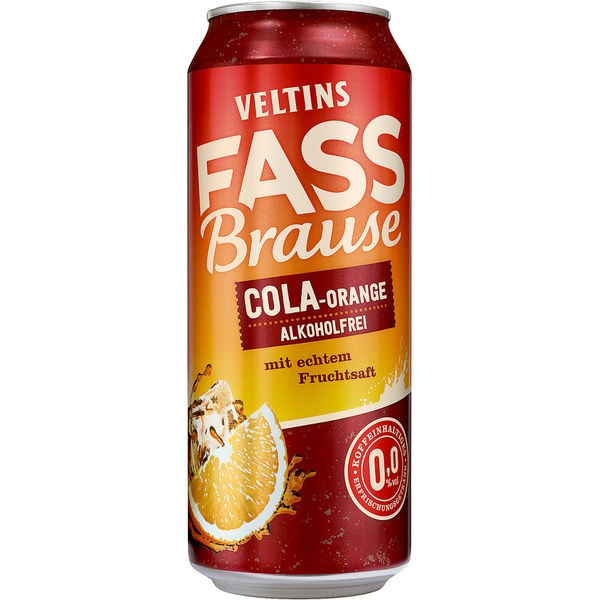 24 x Veltins Fassbrause Cola-Orange SENZA ALCOOL 0,5 L barattolo di deposito monouso