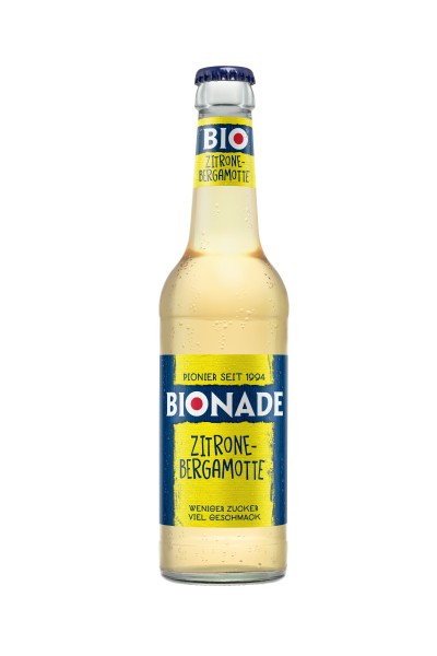 2 x 12 bottiglie di vetro in scatola originale Bionade limone-bergamotto da 0,33 litri RIUTILIZZABILI