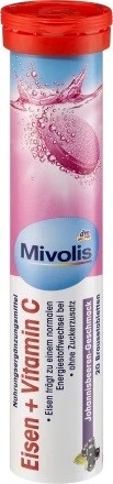 Mivolis 35 compresse effervescenti ferro e vitamina C, 20 pezzi, 82 g integratore alimentare C