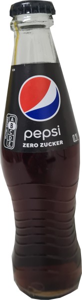 24 bottiglie di vetro Pepsi-Cola Zero Sugar da 0,2 litri nella scatola originale riutilizzabile