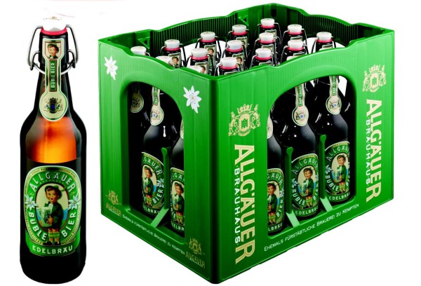 20 x Allgäu Büble Das Helle Edelbräu 0,5 L 5,5% vol. Scatola originale MULTIWAY