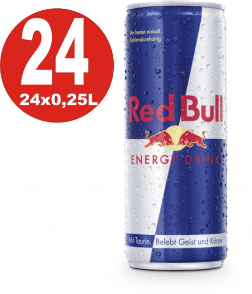 24 x Red Bull Energy Drink 250 ml lattine _ ONE WAY