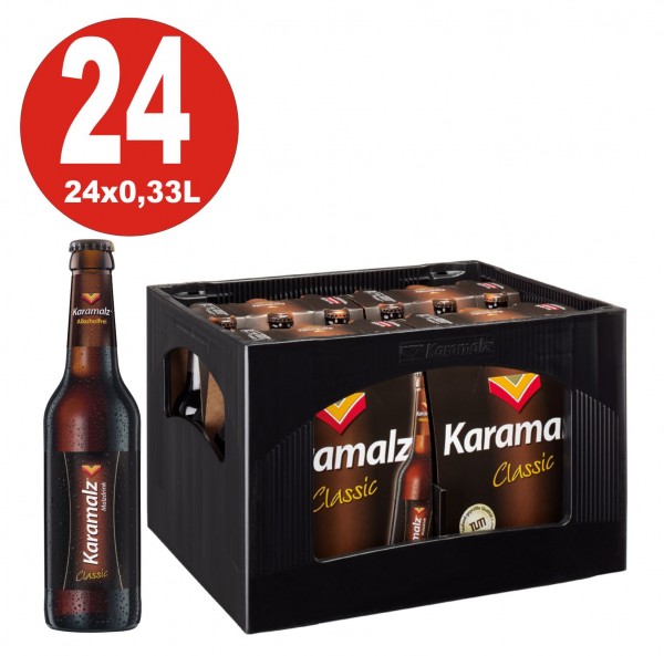 Karamalz Classic Malt Drink - Senza alcool Alcohol 24x0,33ll - Cartone per bottiglie