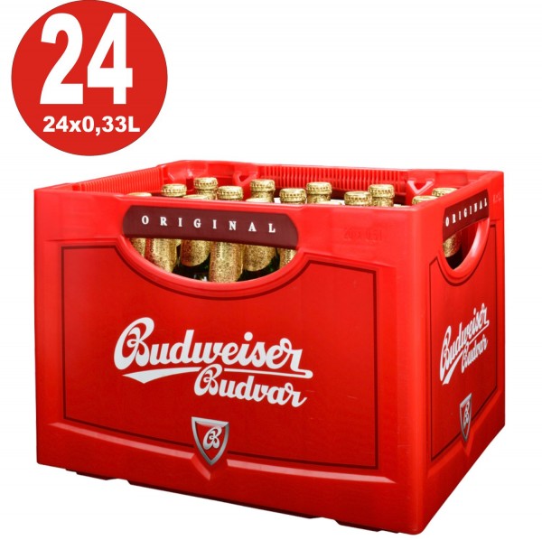 24 x Budweiser Budvar 0,33 Scatola originale 5,0% Vol