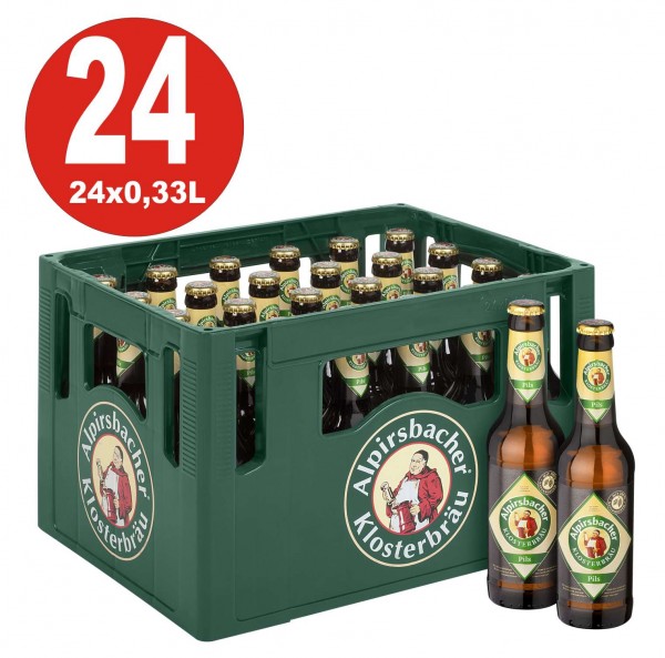 24 x Alpirsbacher Pils 0,33 Bottiglia 4,9% Vol. Alc