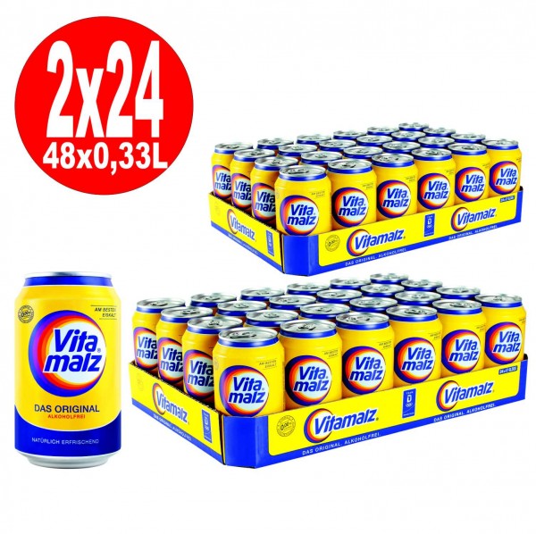 2 x 24 lattine di Vitamalz 0.33L lattine alcol free