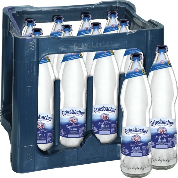 12 x Gerolsteiner Medium 1 litro bottiglia di acqua minerale PET, scatola originale RIUTILIZZABILE