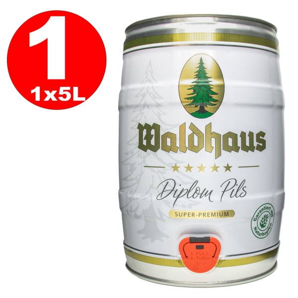 Waldhaus diplom pils 5 litri 4,9% vol. Party keg RIDOTTO MHD:MHD:30.11.2025