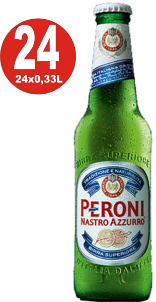 24 bottiglie Peroni Nastro Azzuro Italia 0,33L 5,5% vol. alc.