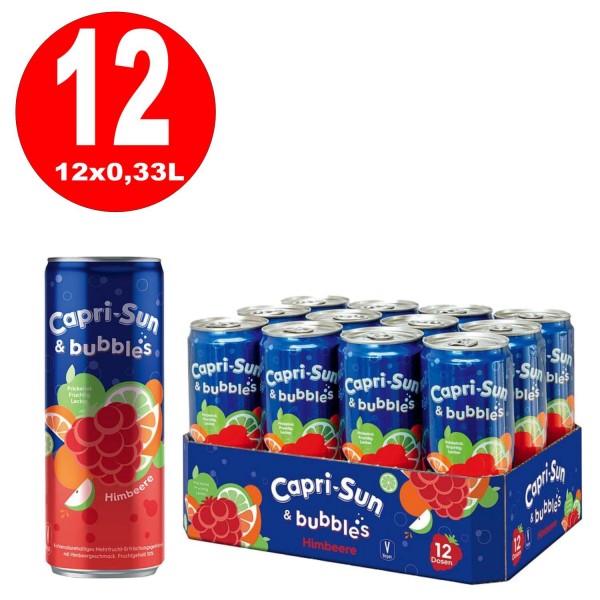 12 lattine Capri Sun & Bubbles da 0,33 litri di deposito a senso unico