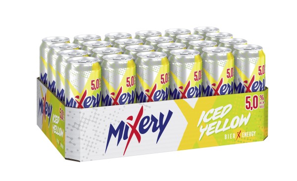 24 x Karlsberg Iced yellow Lemon flavoured Energy-Mix 0,5L Dose 5 % vol. Einweg MHD: 05/25