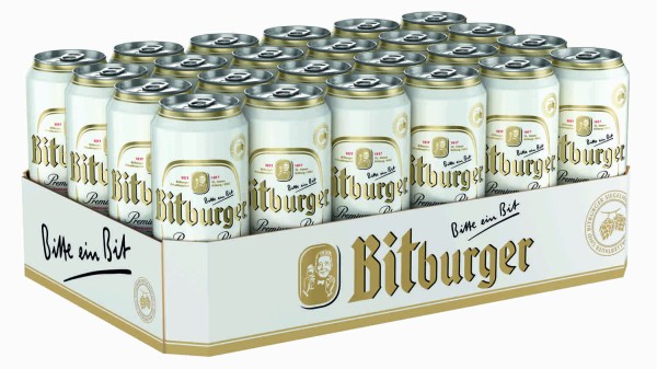 2 x Bitburger Pilsener herb 24x0,5L = 48 lattine 4,8% Vol.alc.