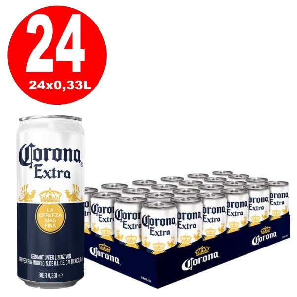 BBD RIDOTTO 5/24-24 lattine Corona Extra con birra 0,33 L 4,5% alcool inc. € 6,00 deposito di sola andata