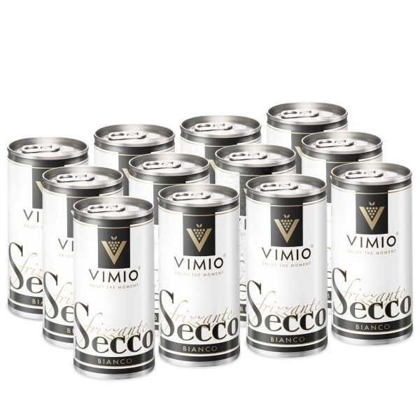 12 x Vimio Frizzante Secco bianco 10,5% vol 200 ml lattina
