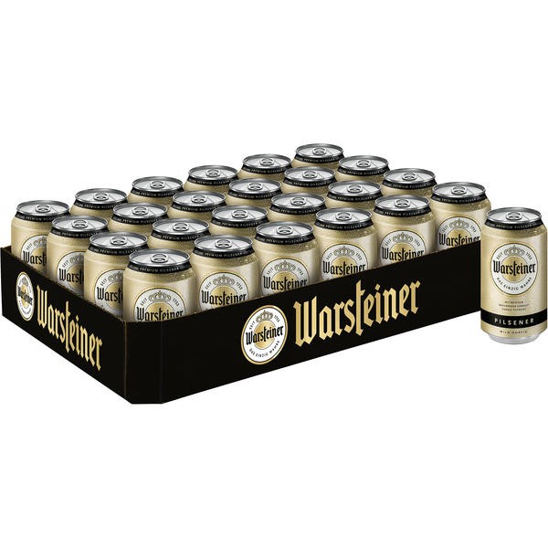 24 lattine di Warsteiner Pils 0,33L, 4,8% vol. Cauzione unidirezionale RIDOTTO MHD:22.11.22