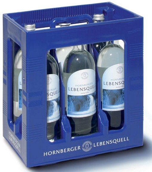 Hornberger Lebensquell naturelle 6 x 1 litro bottiglia d'acqua naturale scatola originale