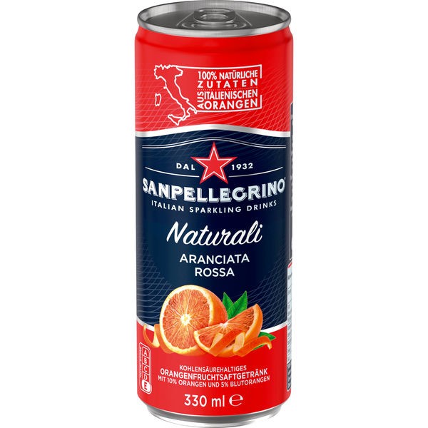 24 lattine di San Pellegrino Aranciata a 0,33L inc. € 6,00 cauzione solo andata limonata