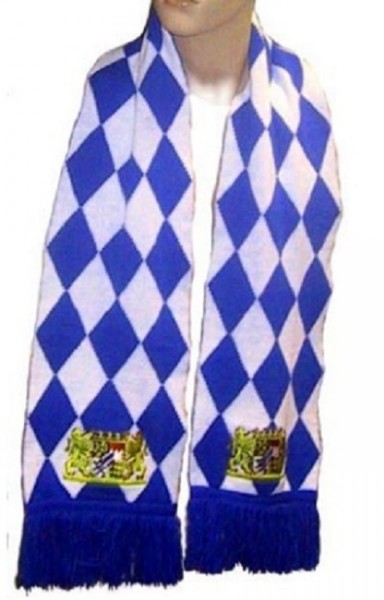 Sciarpa sciarpa Bayern sciarpa 180 x 21 cm pesante, stemma ricamato