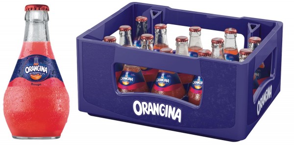15 x Orangina lemonade rouge 0,25l bottiglia di vetro in scatola originale