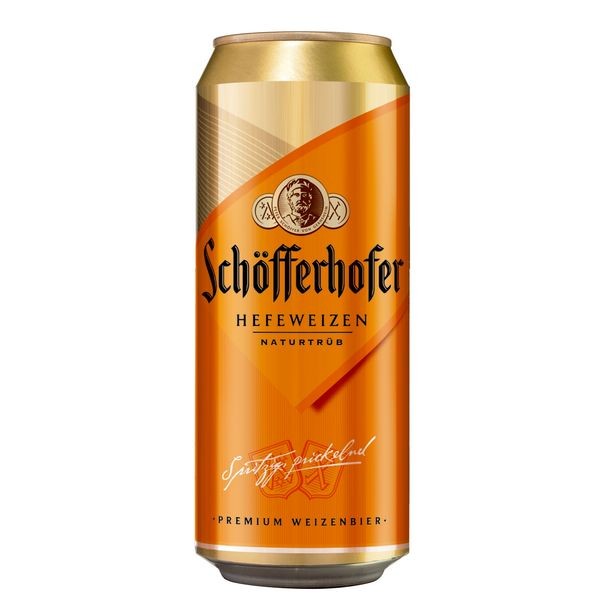 2 x 24 lattine da 0,5 L di Schöfferhofer Weizen Naturtrüb 5% vol. Deposito unidirezionale