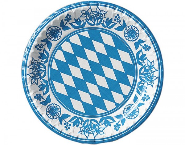 10 Piatti St. Duni Bayern in cartone con diamante bavarese 22 cm