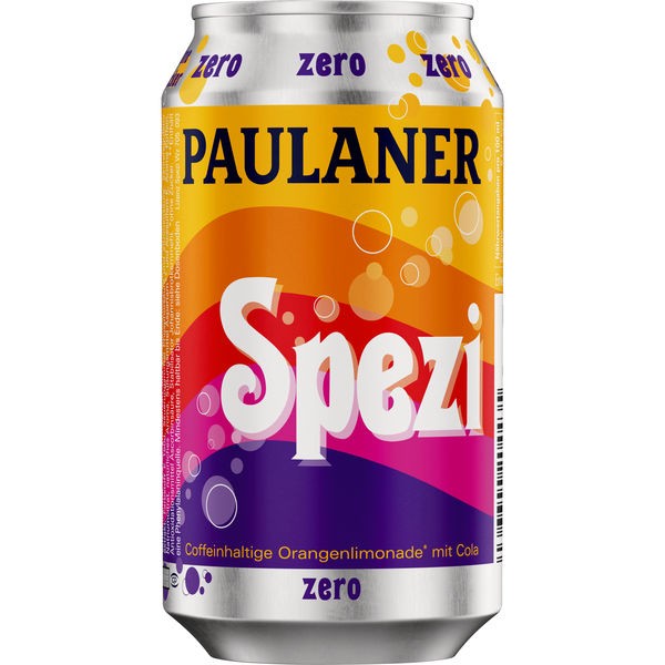 24 x Paulaner Spezi Zero 0,33L lattina di deposito usa e getta