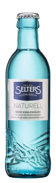 24 bottiglie di vetro Selters Naturell da 0,25 l nella scatola originale, deposito riutilizzabile