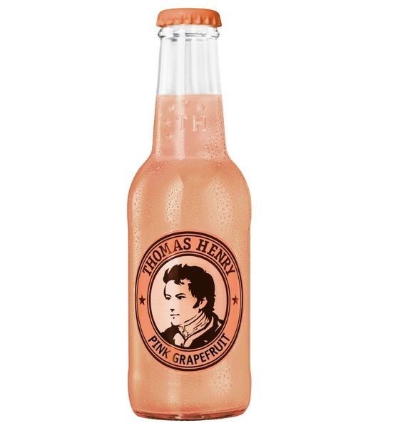 24 x Thomas Henry Pink Grapefruit Lemonade 200ml bottiglia di vetro a rendere
