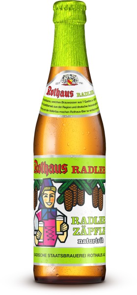 24 x Rothaus Radlerzäpfle Natural Cloudy 0,33 L 2,1% alcol scatola originale deposito a rendere