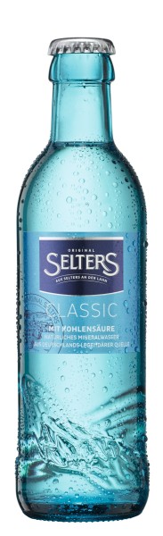 24 bottiglie di vetro Selters Classic da 0,25 l nella scatola originale a rendere
