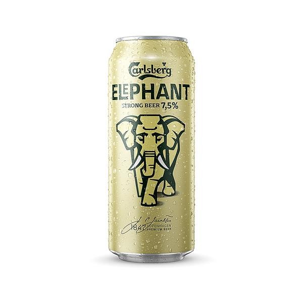 2 x Carlsberg Elephant Beer birra forte 24x 0,5 L = 48 lattine 7,5% vol ONE-WAY