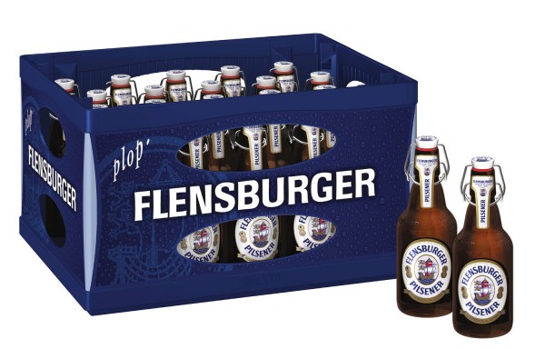 20 x Flensburger Pilsener 0,33l, ferro da stiro scatola originale 4,8% vol