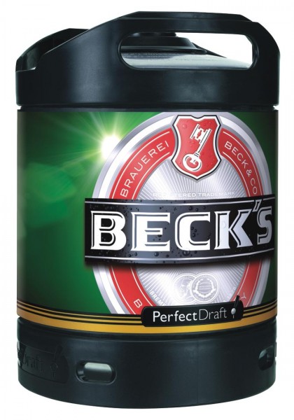 4x Becks Pils Perfect Draft barile da 6 litri 4.9% vol